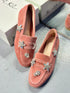 DOHA Hakiki Süet Pudra Loafer